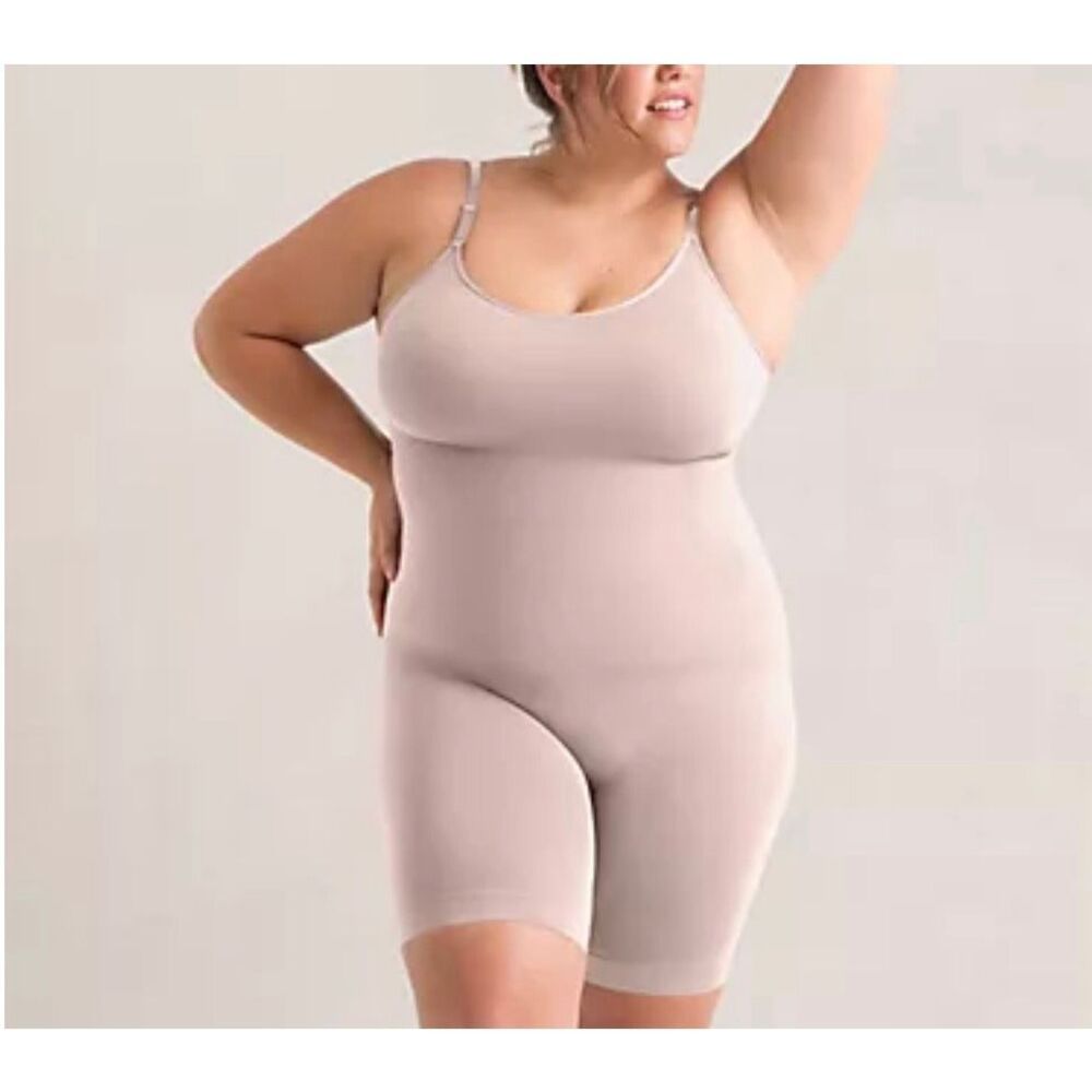 Shapermint essentials all day every day, scoop neck, mid thigh, bodysuit size M - Picture 3 of 10